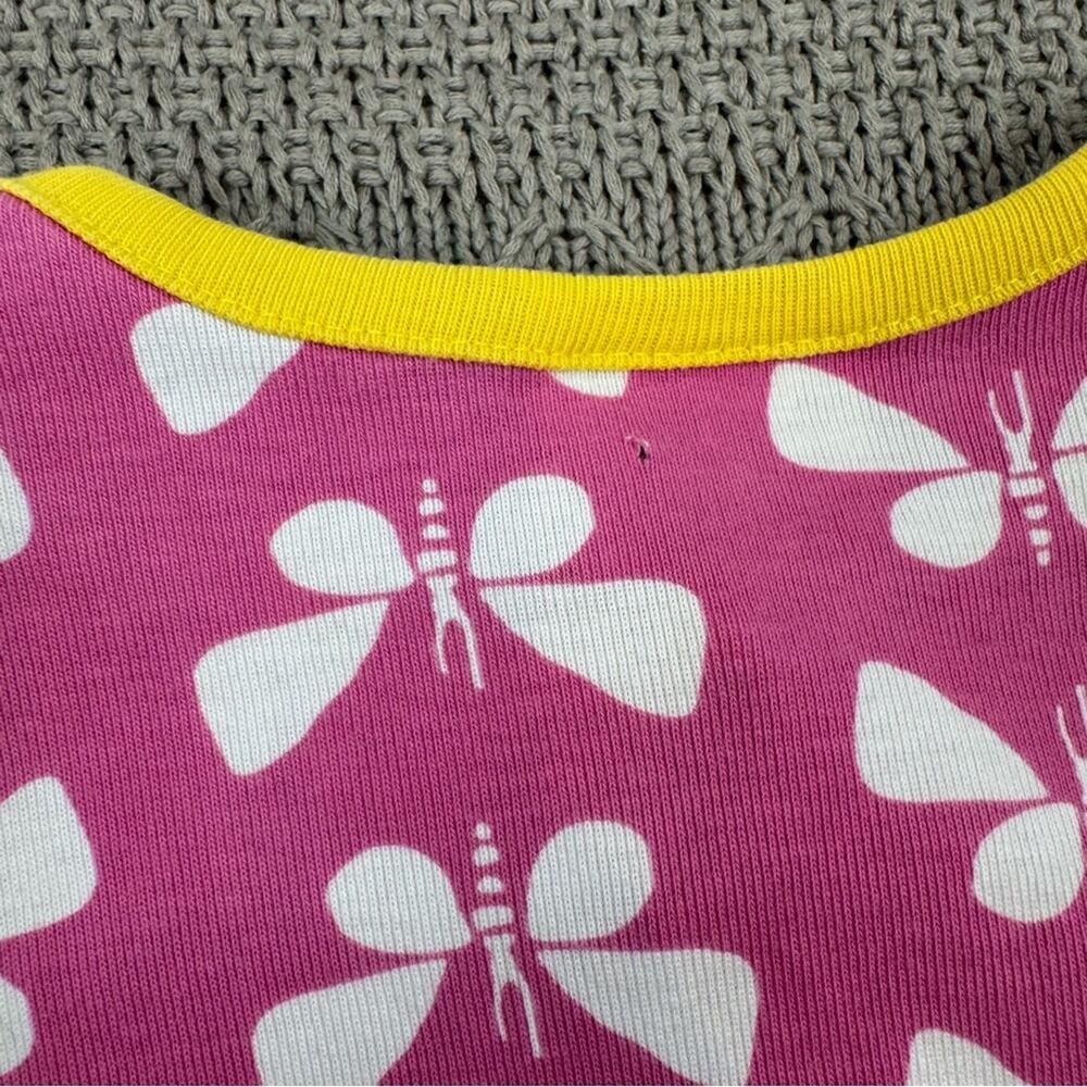 Hanna Andersson Pink Butterfly Day Play Dress with Yellow Accents ~ 100/4 - Picture 7 of 9